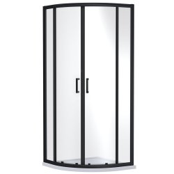 Nuie Rene 800mm Black Framed Quadrant Shower Enclosure