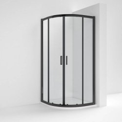 Nuie Rene 900mm Black Framed Quadrant Shower Enclosure