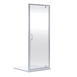 Nuie Rene 760mm Chrome Framed Pivot Shower Door