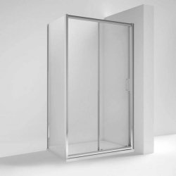 Nuie Rene 1200mm Chrome Framed Single Sliding Shower Door