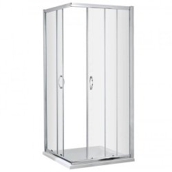 Nuie Ella 760mm Chrome Framed Corner Entry Shower Enclosure