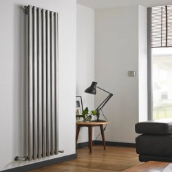 Kartell Aspen 1800x450mm Chrome Double Designer Radiator