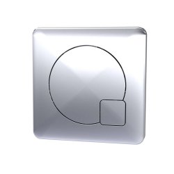 Nuie Chrome Square Dual Flush Push Plate