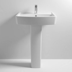 Nuie Bliss 600mm 1TH Basin and Pedestal