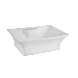 Nuie White 480mm Rectangular Countertop Basin