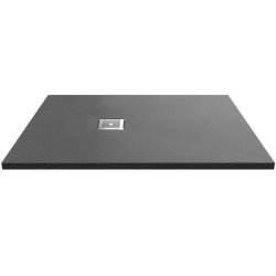 Nuie 1200x800mm Grey Slate Rectangular Slimline Shower Tray