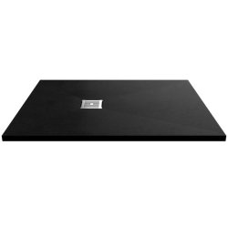 Nuie 1200x800mm Black Slate Rectangular Slimline Shower Tray