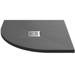 Nuie 800mm Grey Slate Quadrant Slimline Shower Tray