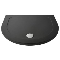 Nuie 1050x950mm Slate Grey D Shape Shower Tray