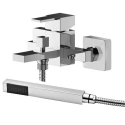 Nuie Sanford Chrome Wall Mounted Bath Shower Mixer