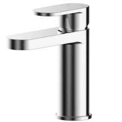 Nuie Binsey Chrome Mini Mono Basin Mixer with Push Button Waste