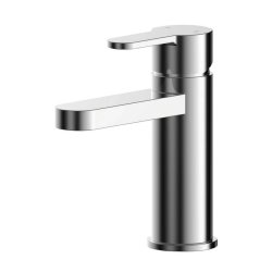 Nuie Arvan Chrome Mono Basin Mixer with Push Button Waste