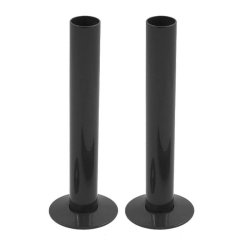 Kartell Black 15mm Pipe and Rosette Pair