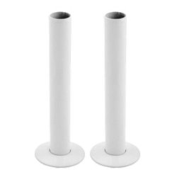 Kartell White 15mm Pipe and Rosette Pair