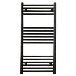 Kartell K-Rail Black 800 x 400mm Straight 22mm Towel Rail