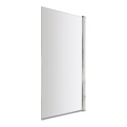 Nuie Pacific 6mm Chrome Square Hinged Bath Screen