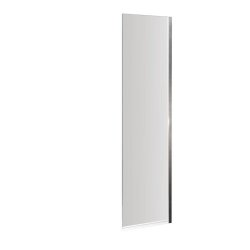 Nuie Pacific 6mm Chrome Square Fixed Bath Screen