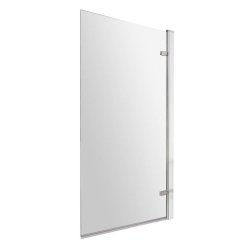 Nuie Pacific 8mm Chrome Square Hinged Bath Screen