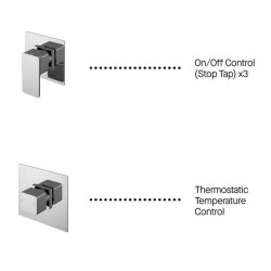 Nuie Spa Collection Windon Bundle 3 Outlet Valve with Stop Taps