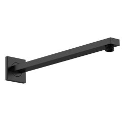 Nuie Windon Matt Black Square Wall Mounted Shower Arm