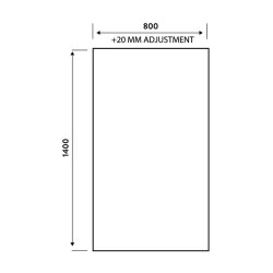 Scudo S6 Mono Black Profile Square Edge Bath Screen