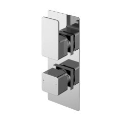 Nuie Windon Chrome Thermostatic Twin Valve with Diverter