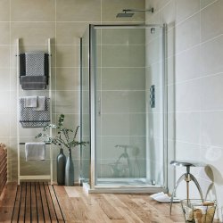 Scudo S6 900mm Chrome Pivot Shower Door