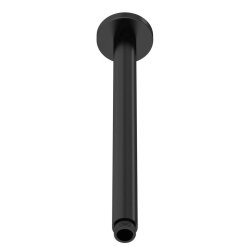 Nuie Arvan Matt Black 300mm Circular Ceiling Mounted Shower Arm