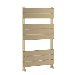 Nuie Piazza Brushed Brass 840 x 500mm Heated Towel Radiator