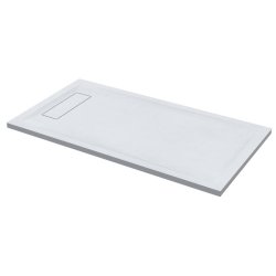 Roman Infinity 1400 x 800mm White Slate Rectangular Shower Tray