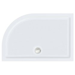 Roman Anti Slip 1200 x 800mm RH White Offset Quadrant Shower Tray