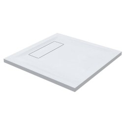 Roman Infinity 800mm White Slate Square Shower Tray