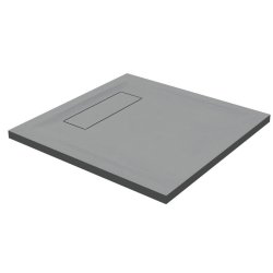 Roman Infinity 800mm Grey Slate Square Shower Tray