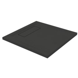 Roman Infinity 800mm Black Slate Square Shower Tray