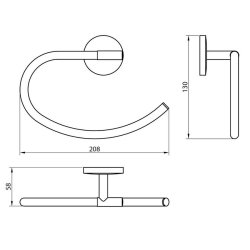 Scudo Beta Chrome Towel Ring