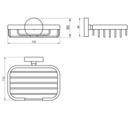 Scudo Delta Chrome Soap Basket