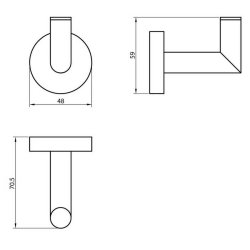 Scudo Delta Chrome Robe Hook