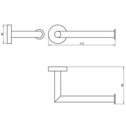 Scudo Delta Chrome Toilet Roll Holder