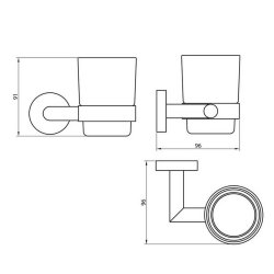 Scudo Delta Chrome Tumbler Holder