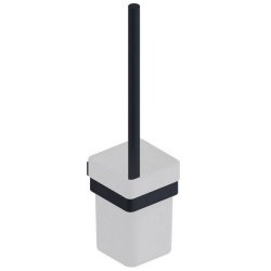 Scudo Mono Matt Black Toilet Brush Set