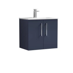 Nuie Arno Blue 600mm Wall Hung 2 Door Vanity Unit (ARN1723A)