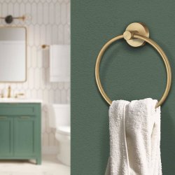 Smedbo Home Brushed Brass Towel Ring