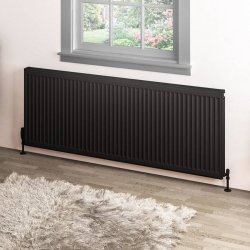 Eastbrook 600 x 1600mm Matt Black Type 11 Compact Panel Radiator