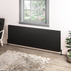 Eastbrook 600 x 1800mm Matt Black Type 11 Compact Panel Radiator