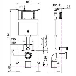 Scudo WC Frame and Cistern