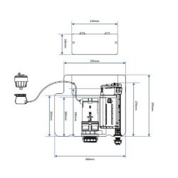 Scudo Concealed Cistern with Chrome Flush Button and Bottom Inlet