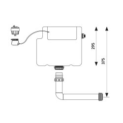 Scudo Concealed Cistern with Chrome Flush Button and Side Inlet