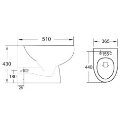 Scudo Belini Rimless Back To Wall Pan