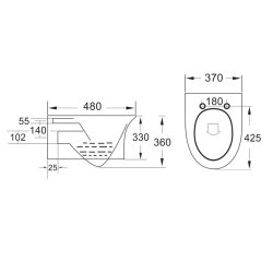 Scudo Deia Rimless Wall Hung Pan