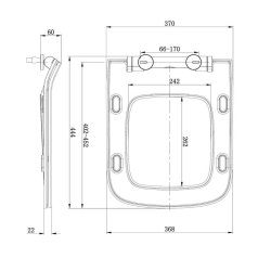 Scudo Porto Slimline Soft Closing Toilet Seat